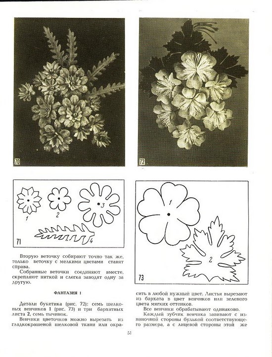 описание изготовления цветов из ткани34